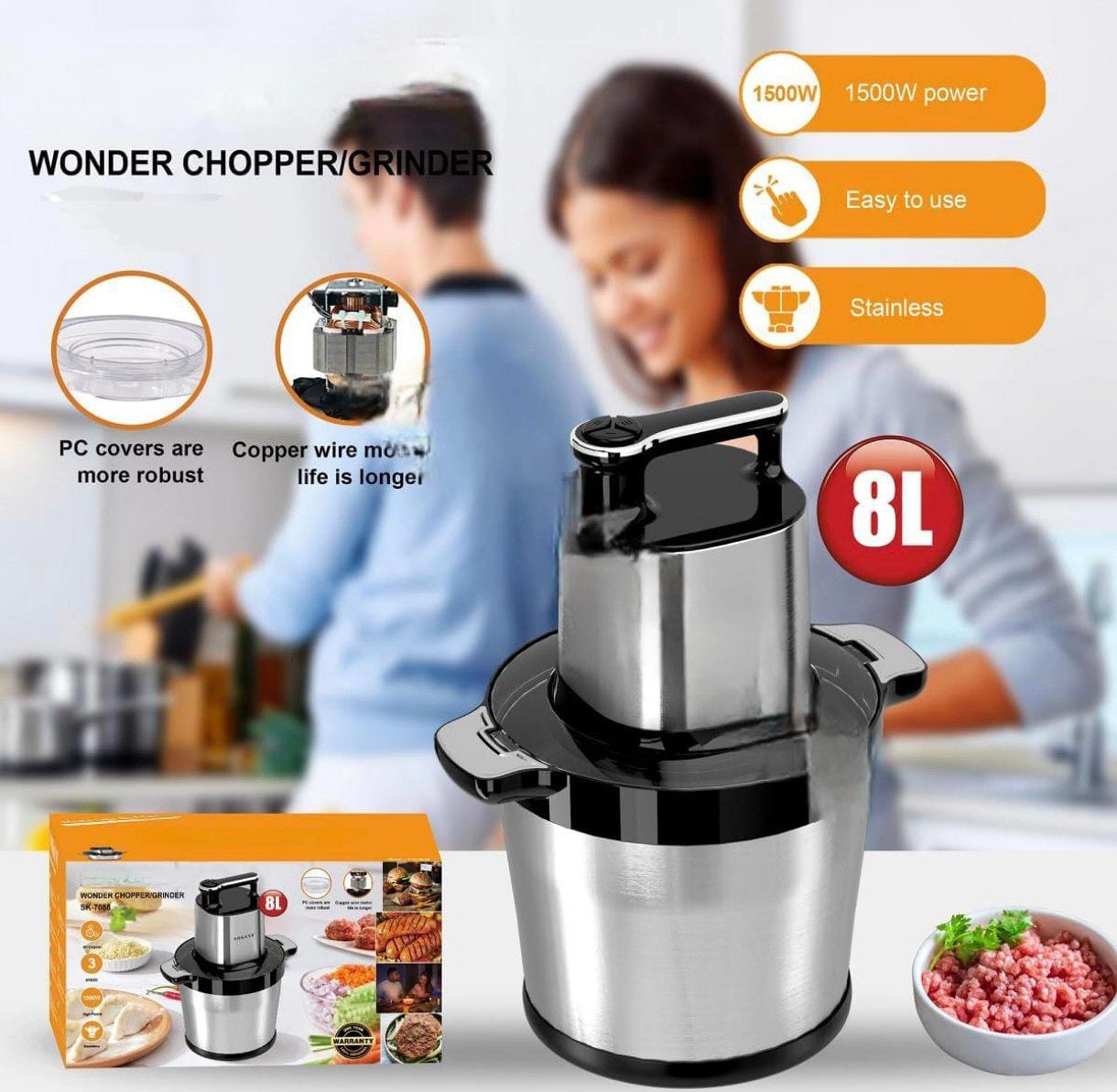 Chopper & Mincer - 8L 1500W