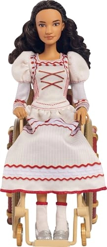Nessarose Fashion Doll - Brown Curly Hair Gold Wheelchair