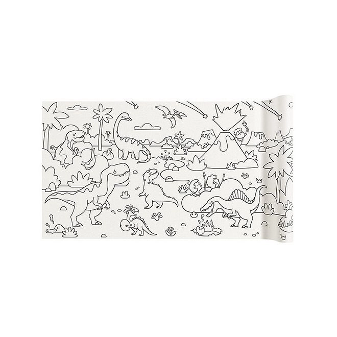 MIDEER Self-Adhesive Dinosaur Coloring Roll - 3+ years
