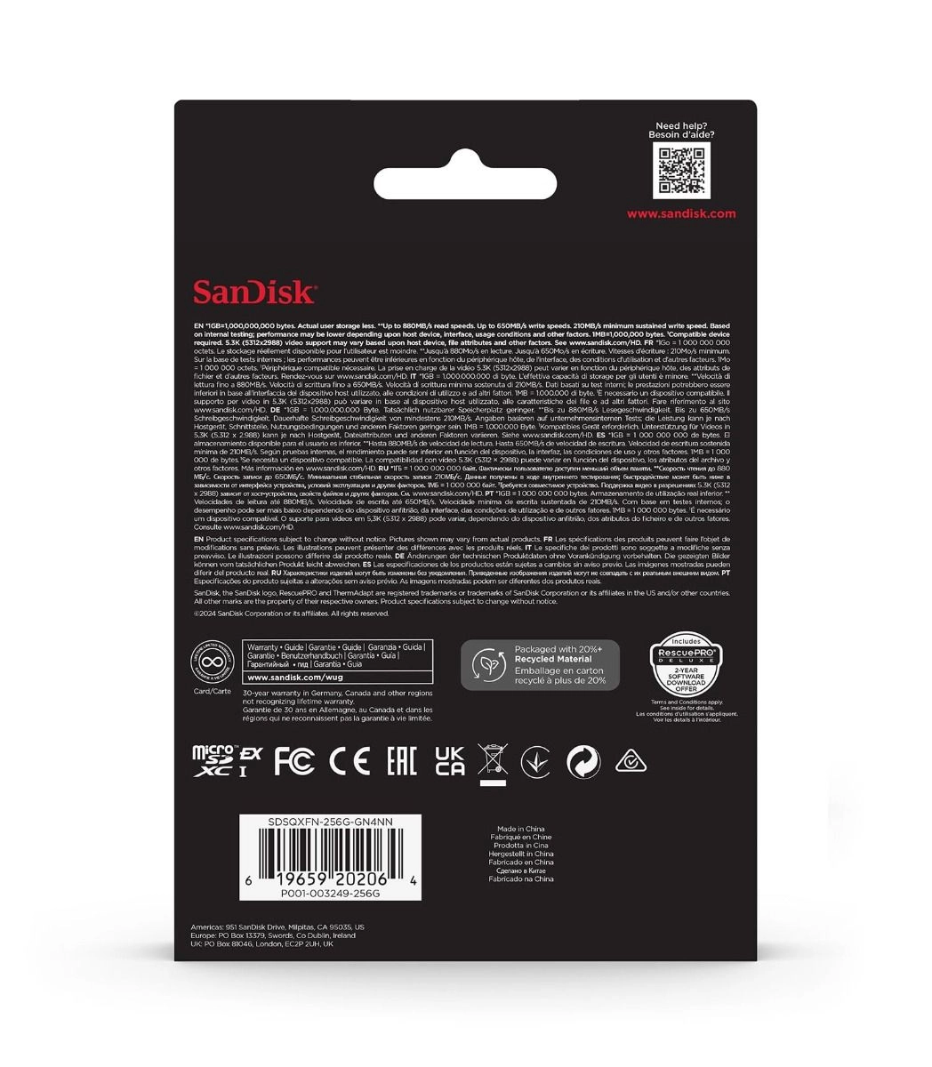 Express microSD U3 256GB