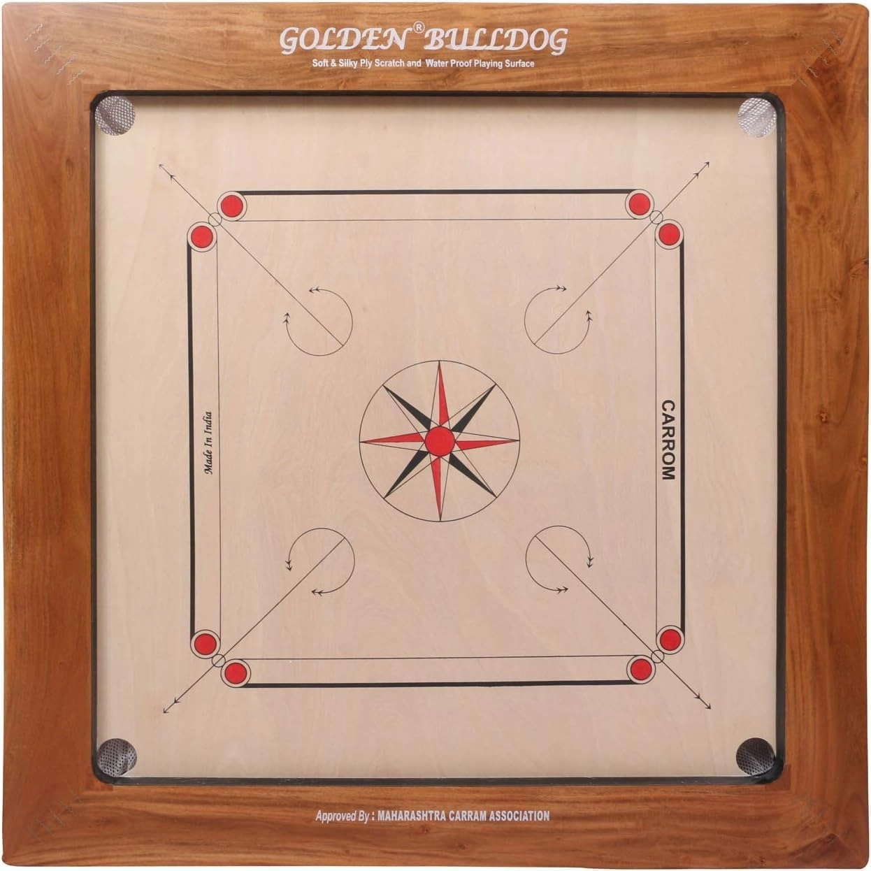 Golden Carrom Board