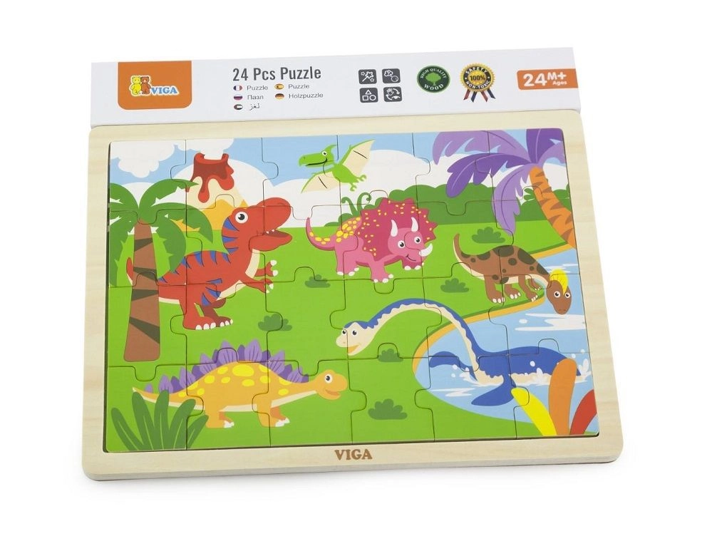 Dinosaurs Wooden Puzzle (SW-51460) - 24 pcs