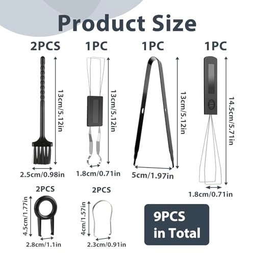 Keycap Remover - 9 Piece Keyboard Cleaning Set
