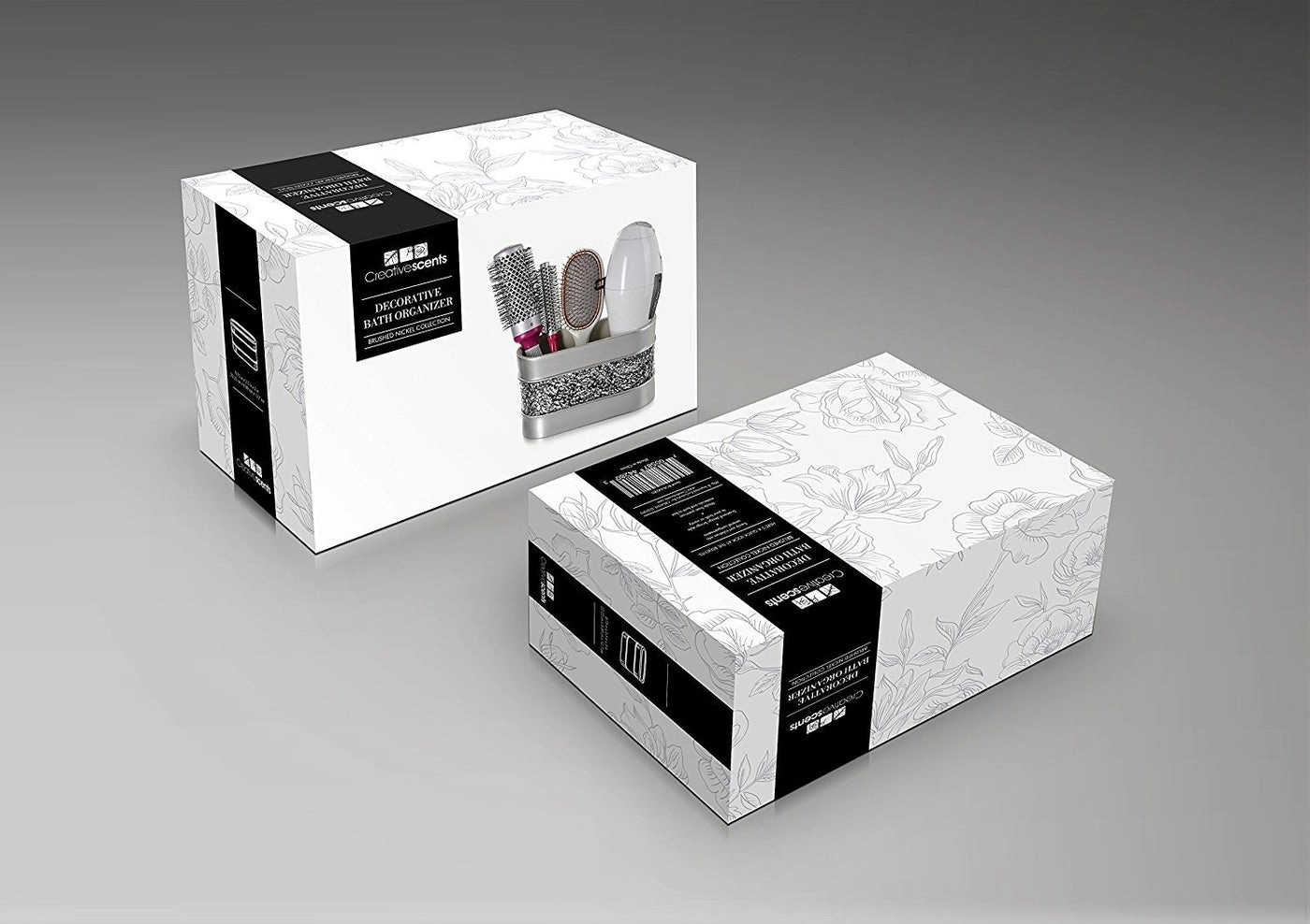 Silver Mosaic Bathroom Cup - Electric Toothbrush Toothpaste Holder