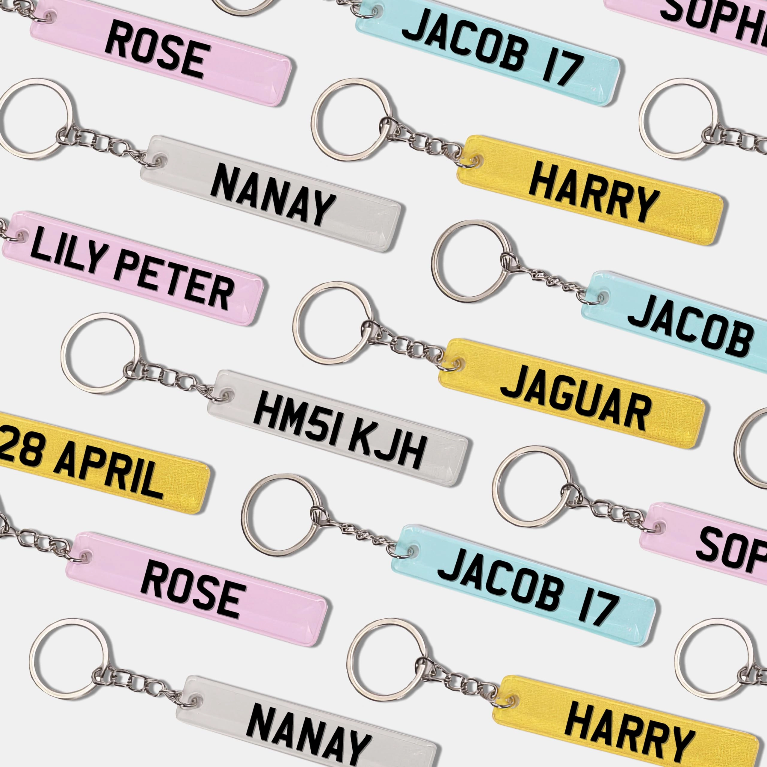 Number Plate Keyring - Number
