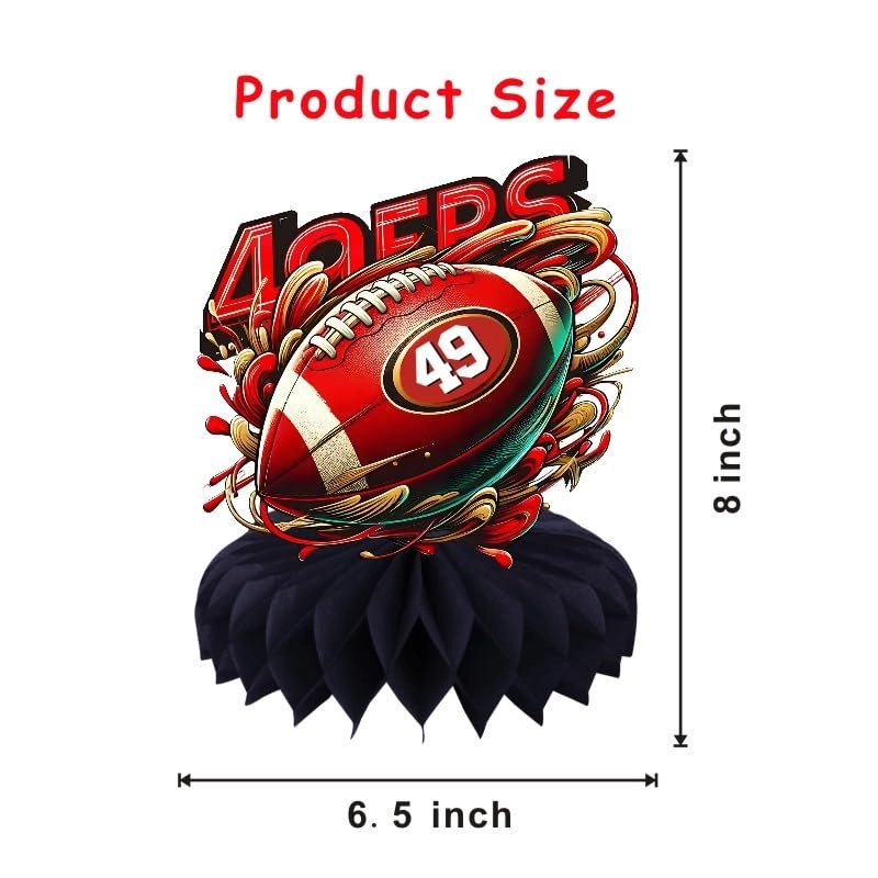 Football Honeycomb Table Centerpiece - 8Pcs Birthday Party