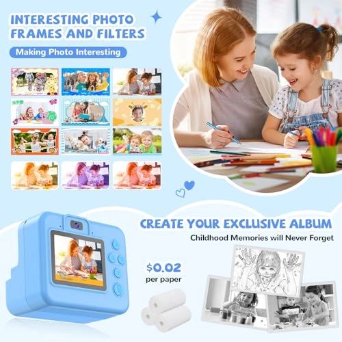 Instant Print Camera - 2.4 Inch 32GB 1080P