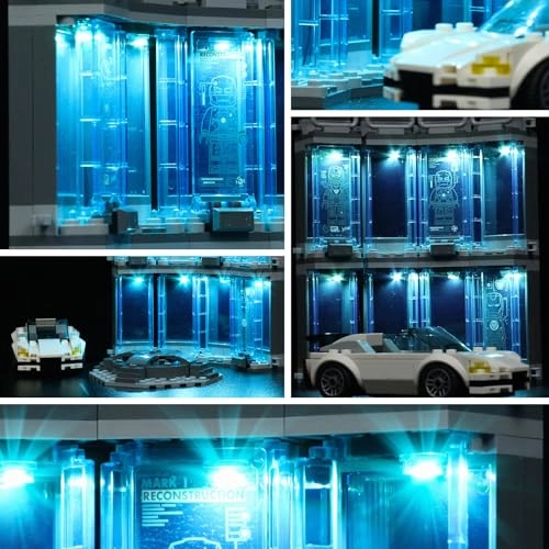 Lighting Kit for LEGO Iron Man Armory 76216 - ABS less than 5V