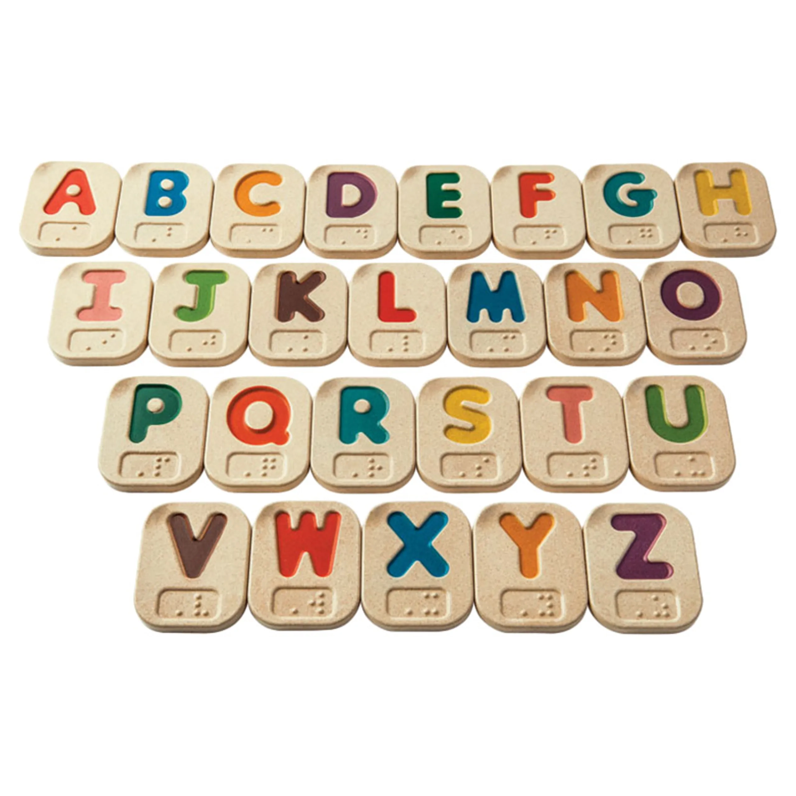 PlanToys Braille Alphabet - Suitable for 2 years & above 26 pieces
