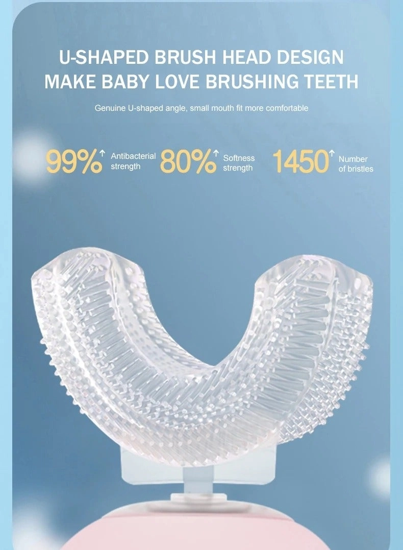 U-shaped children's toothbrush - 360 Degree Automatic Rechargeable