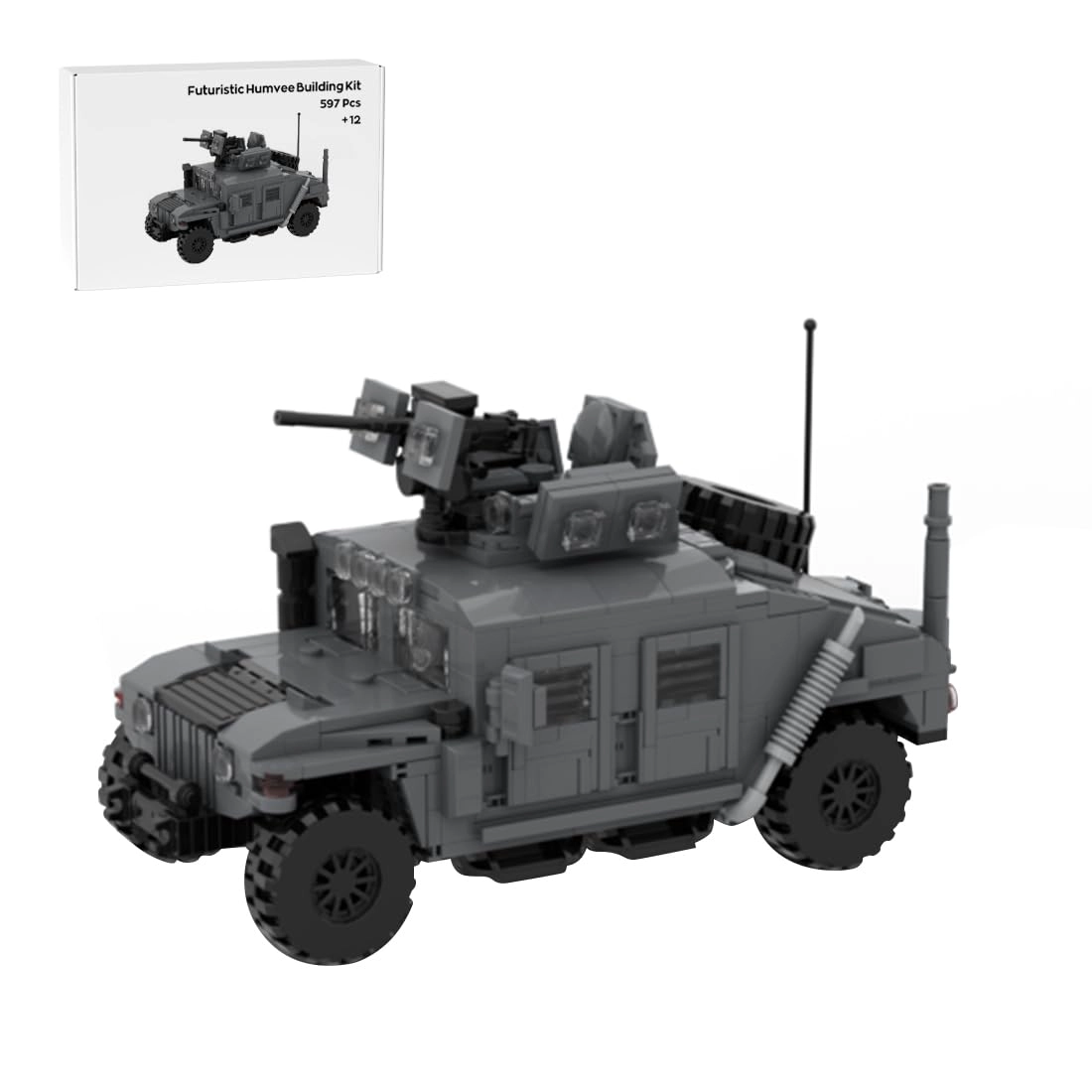 WOWOBONTOY Military Vehicle Armored Truck - 597pcs
