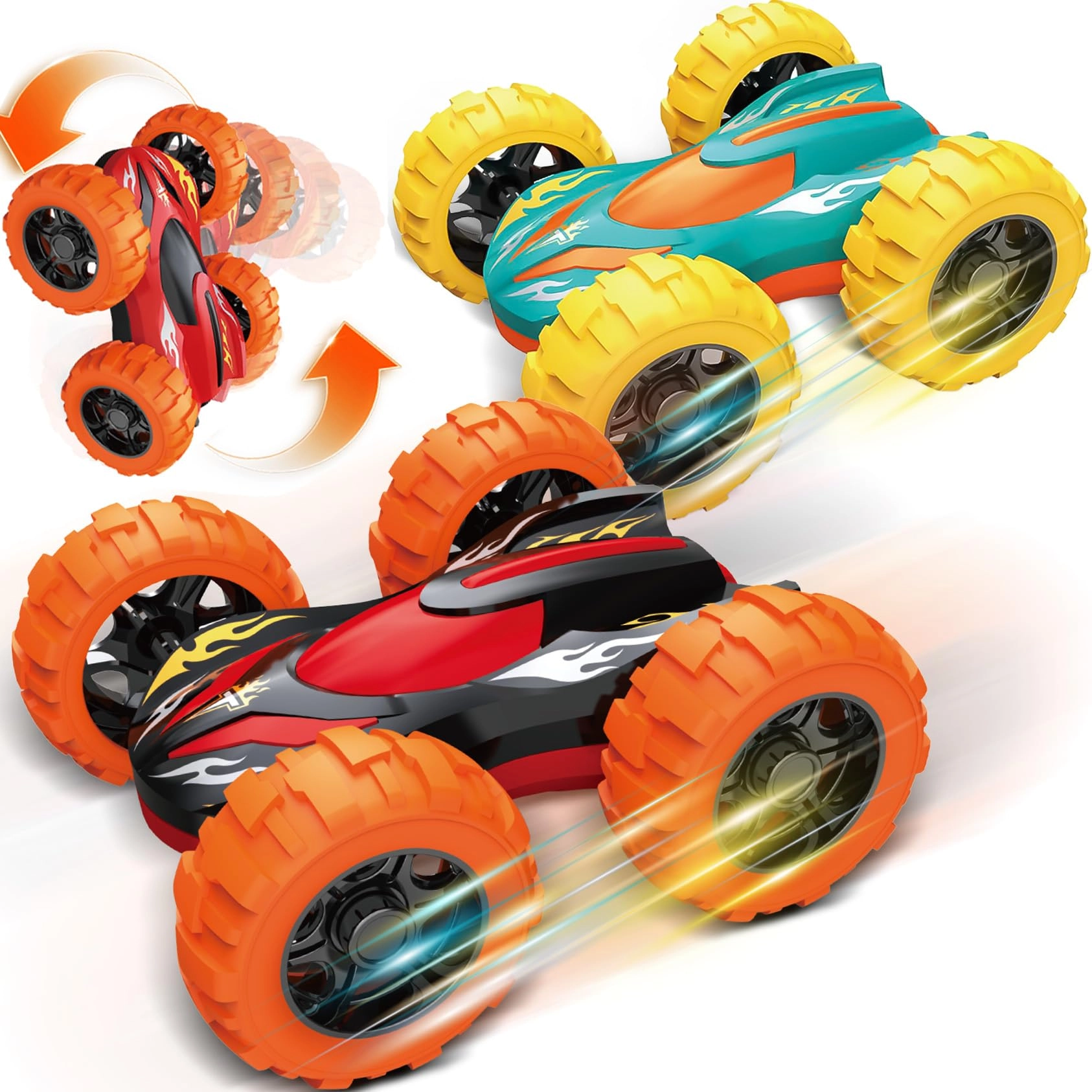 vonzaway Double-Sided Stunt Cars - 2pcs Pack