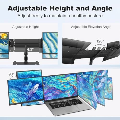 Laptop Screen Extender - 14" 1200P FHD Built-in Cooler