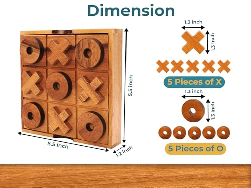 TicTacToe Wooden Puzzle (GP415) - 12 pcs