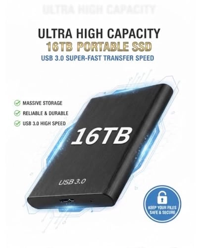 Portable External Hard Drive - 16 TB