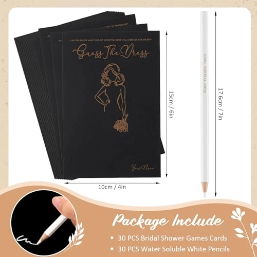 Guess The Dress Bridal Shower Games - 30 pieces