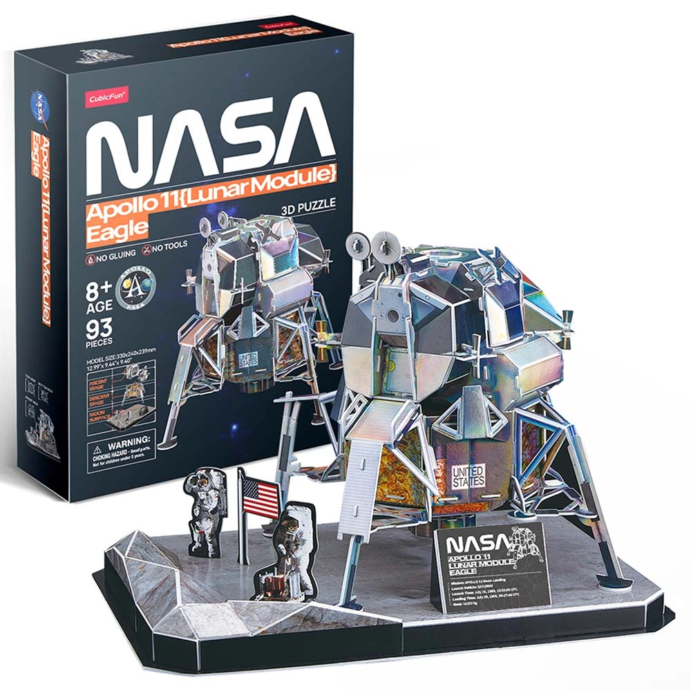 NASA Apollo 11 Lunar Module Eagle 3D Puzzle (527-DS1058H) - 93 pcs