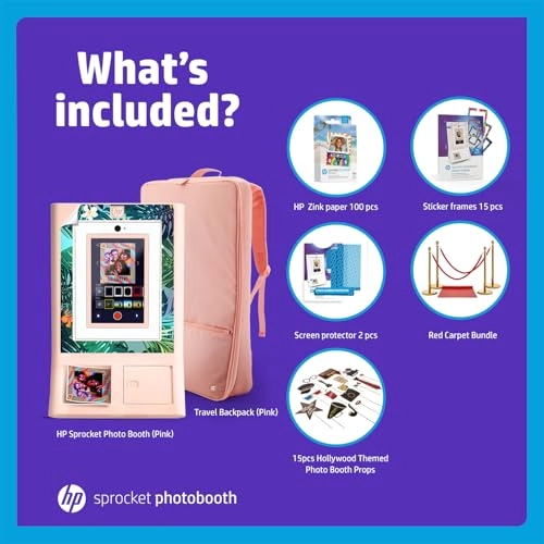 Sprocket AMZHPSPPBK22P - 3.x4 + Zink Paper + Red Carpet + Padded Case + Decorative Sticker Frames + Premium Screen Protector