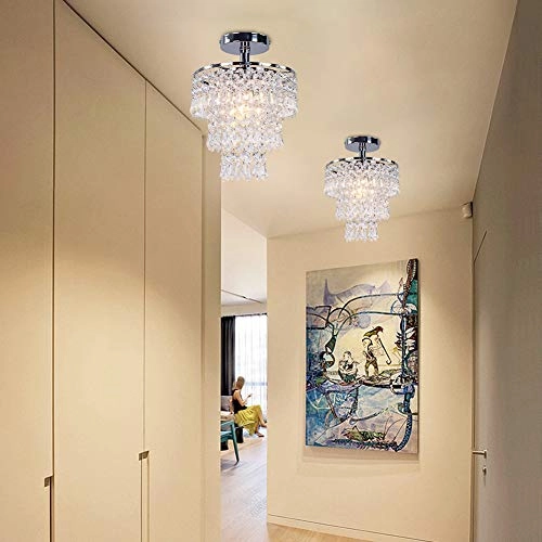 Crystal Chandelier - D7.9 inches x H11.4 inches Chrome