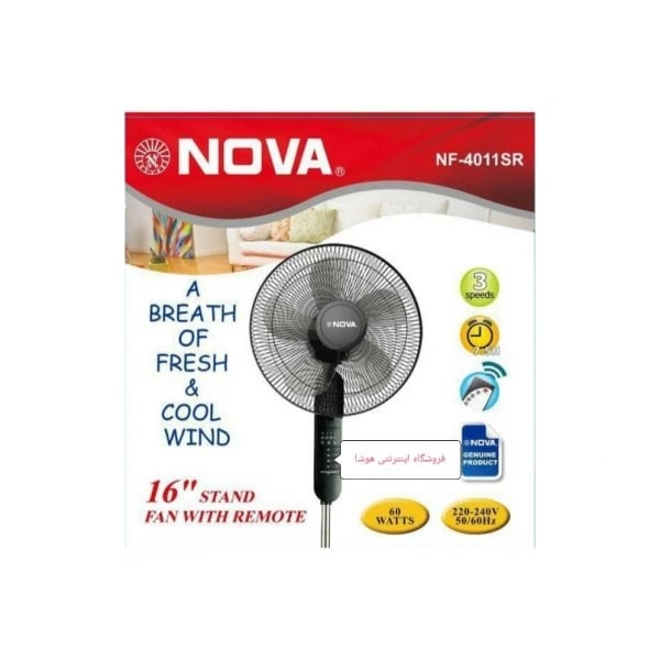 ElecMart NF-4011s - Stand Fan With Remote 60W 3-Speed Pedestal