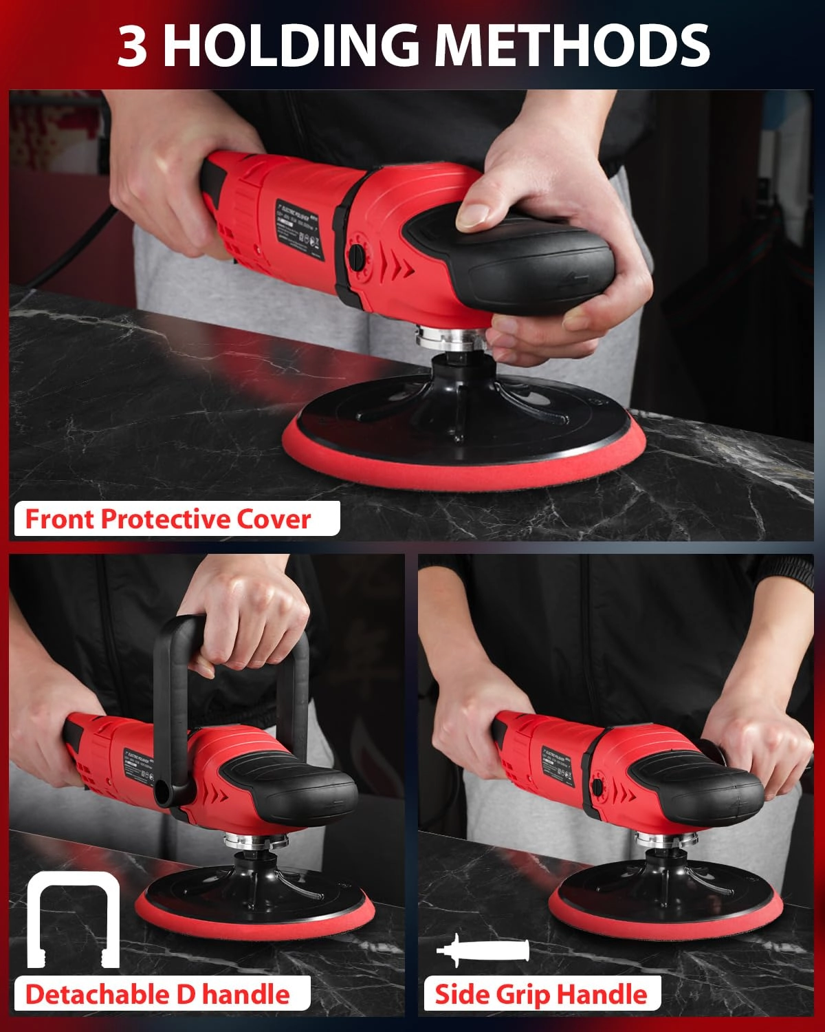 Car Buffer Polisher - 1200W 7 Inch/6 Inch