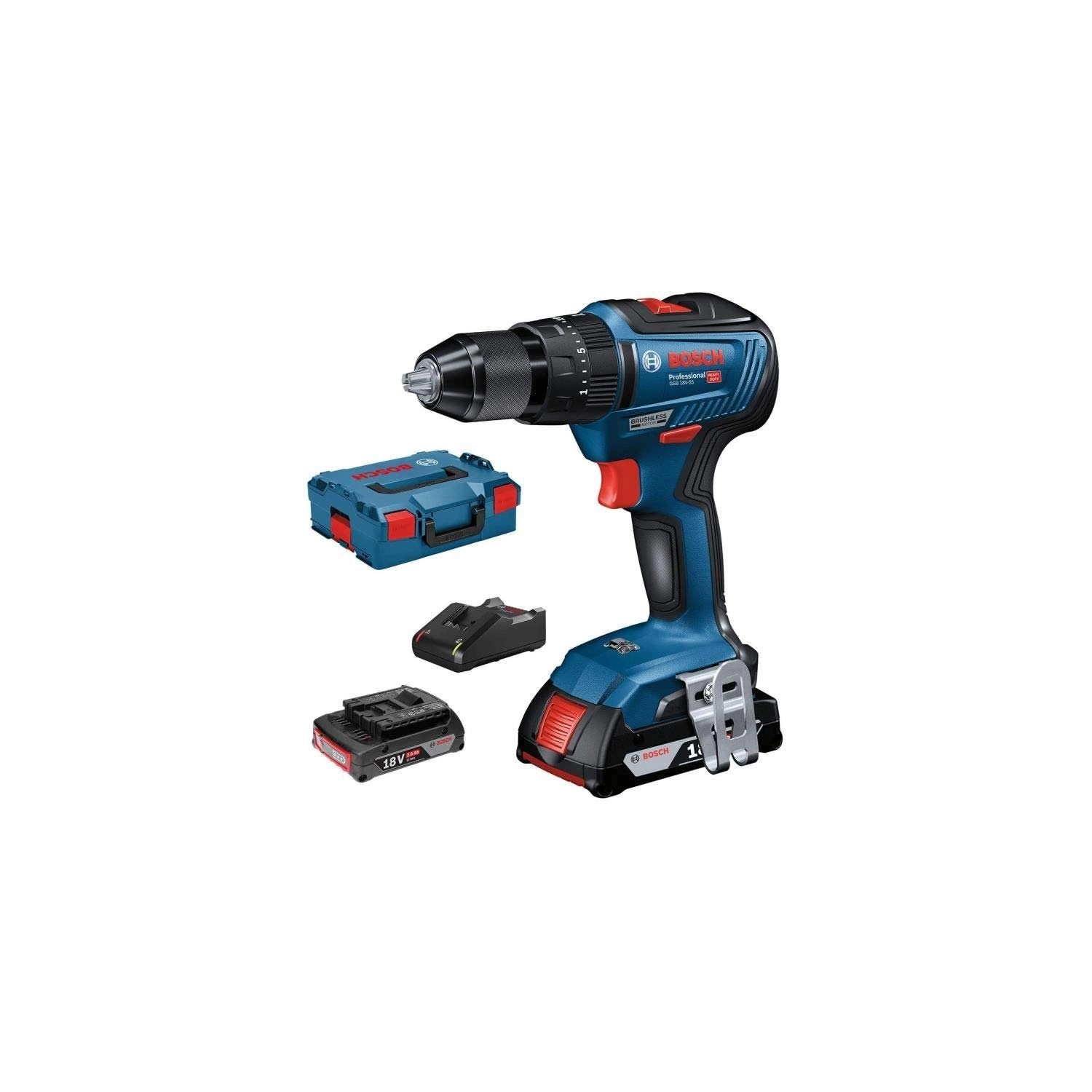 Bosch GSB 18V-55 - 2x2.0 Ah