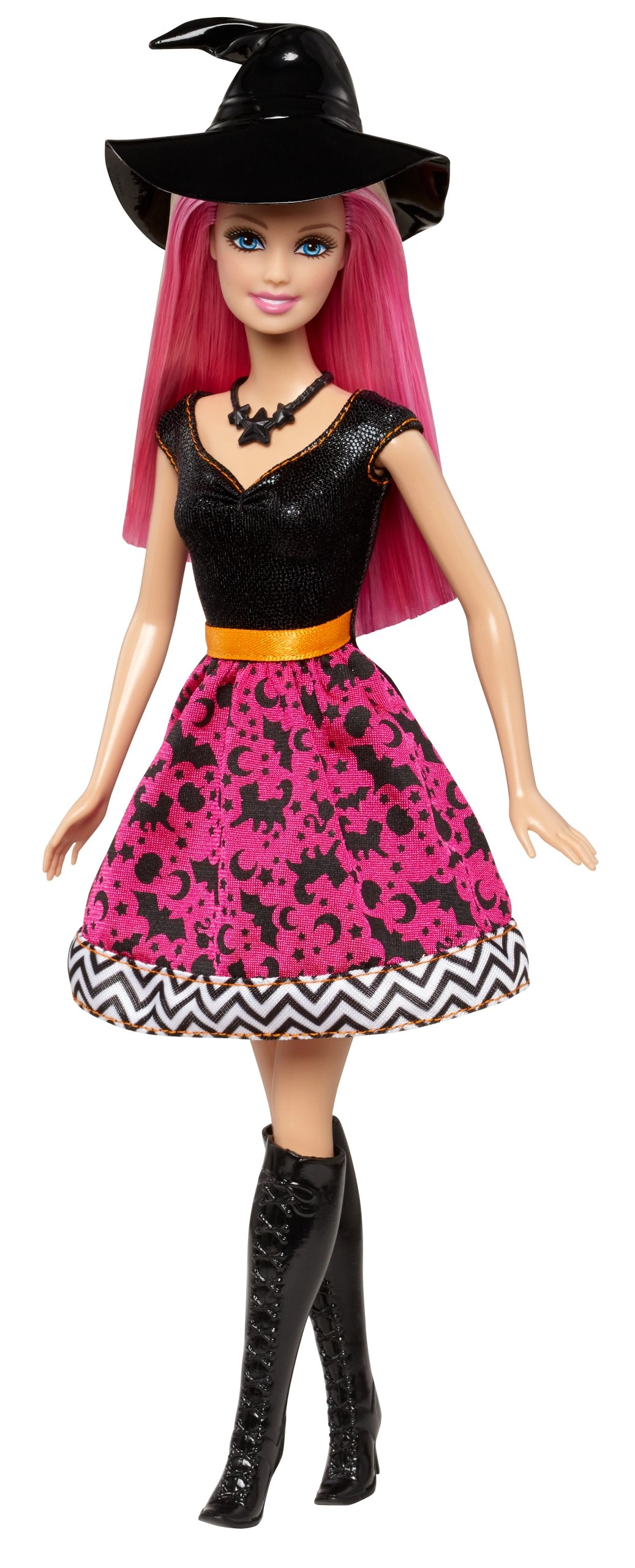 Halloween Doll - Witch costume Purple highlighted hair Ages 3+