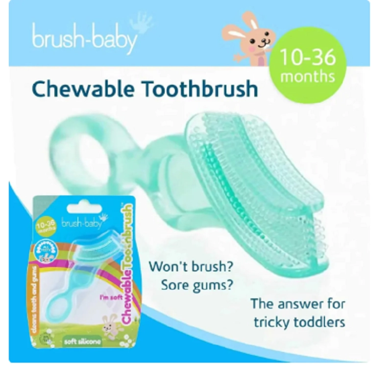 Chewable Toothbrush - Teal Double Pack