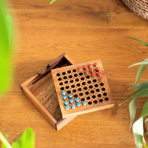 Halma - Travel Mini Wooden Box