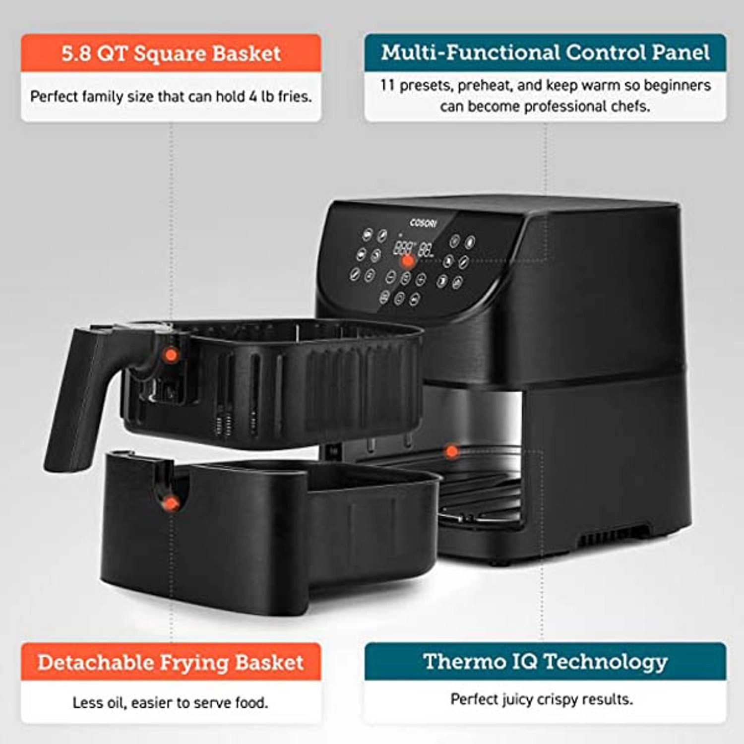 Smart Air Fryer CS158-AF-BLK