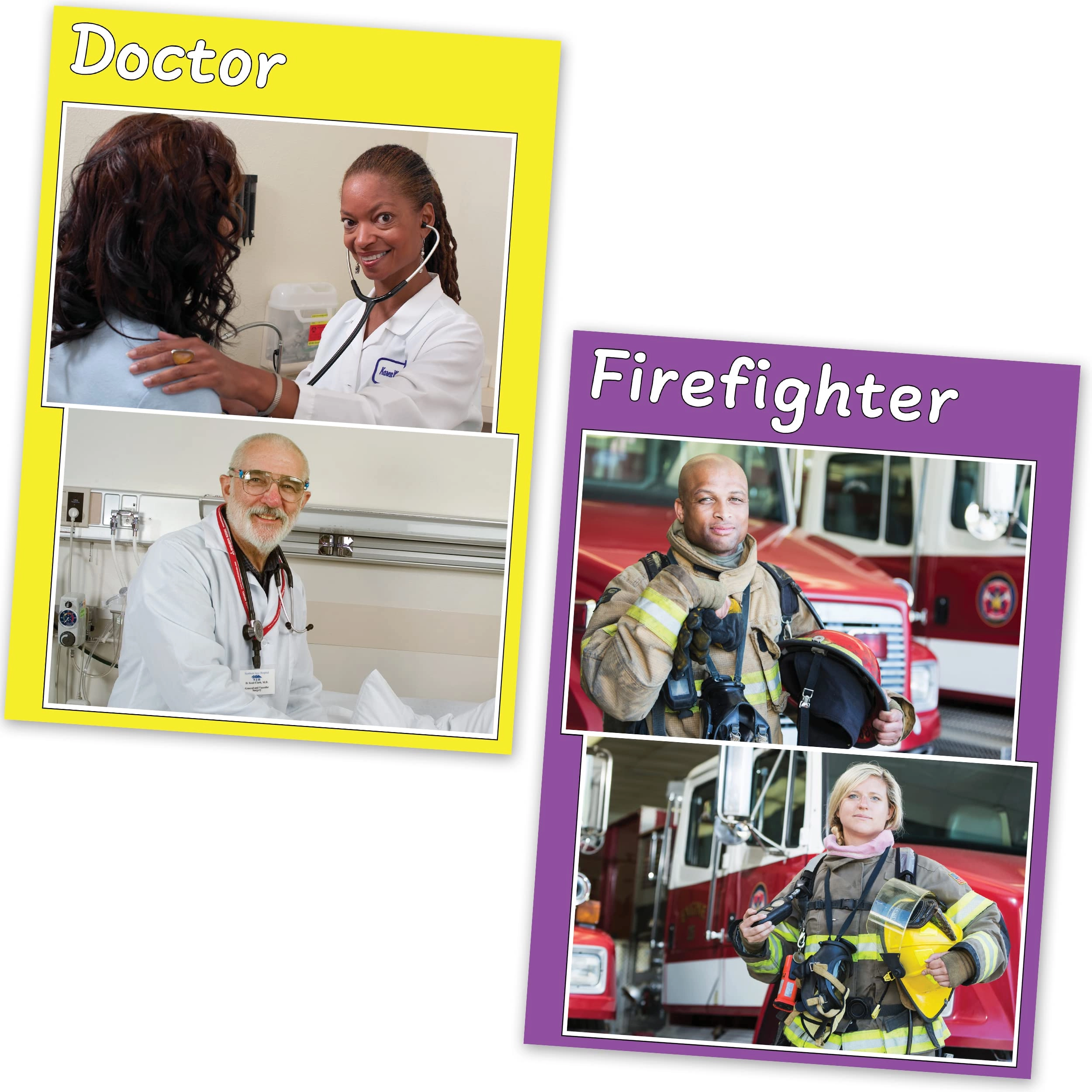 Community Helper Posters - heavy card stock with durable gloss varnish 14 X 19 inch