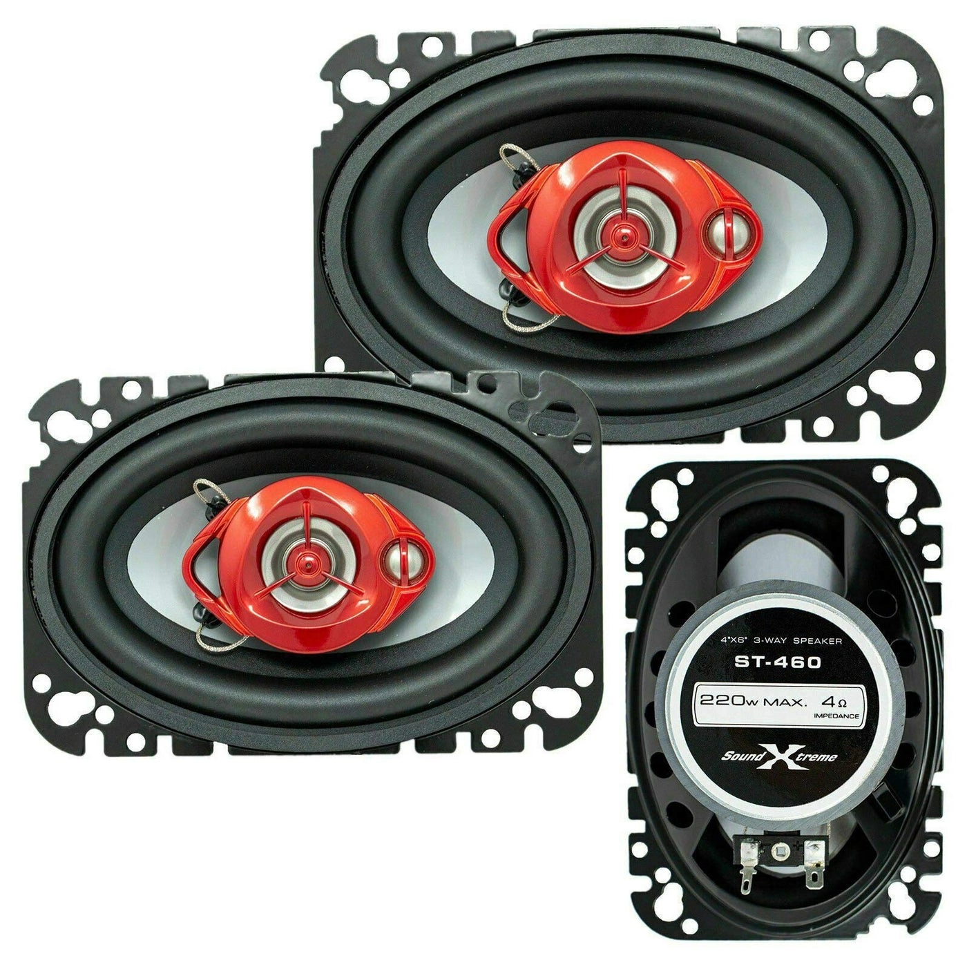 4x6 3-Way Coaxial Car Speakers