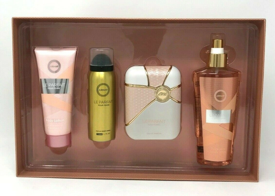 Le Parfait + Perfumed Body Spray + Body Lotion + Fragrance Body Spray - Eau de Parfum 4 Pieces