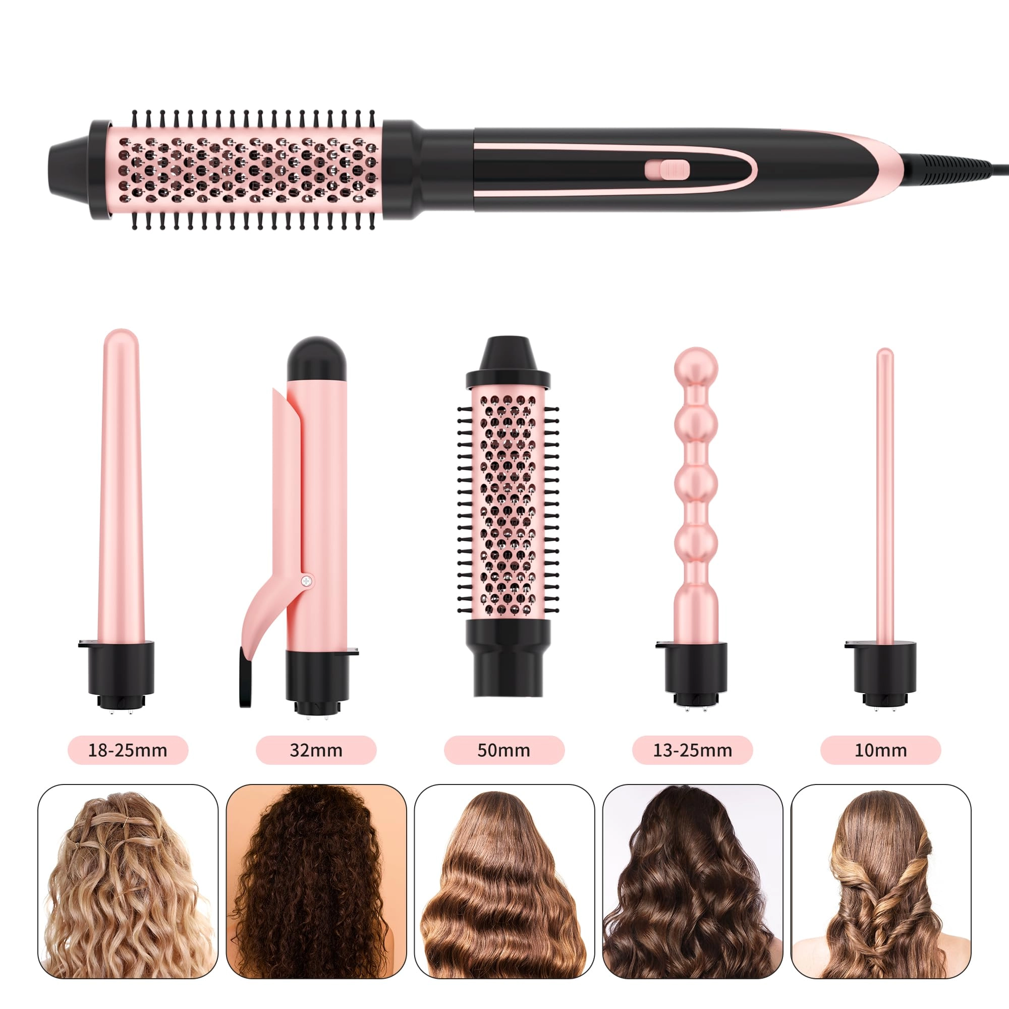 5-in-1 Curling Iron - 1.49inch 0.35"-1.25"