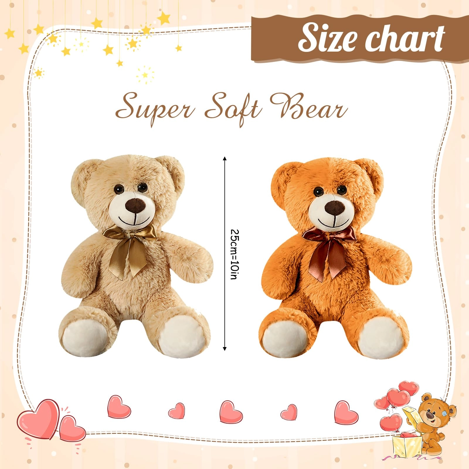 Teddy Bears - 10 Pcs 12 Inch