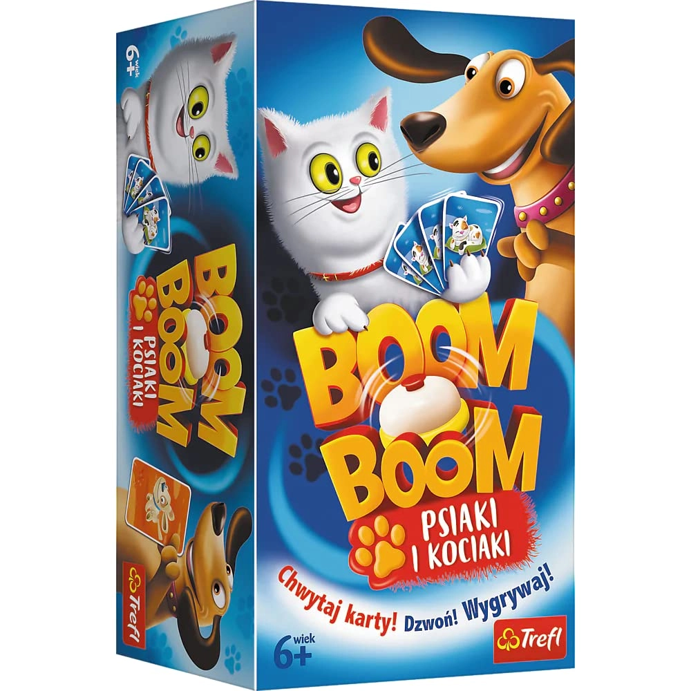 Trefl Boom Boom: Cats and Dogs, Puppies and Kittens - Card Game