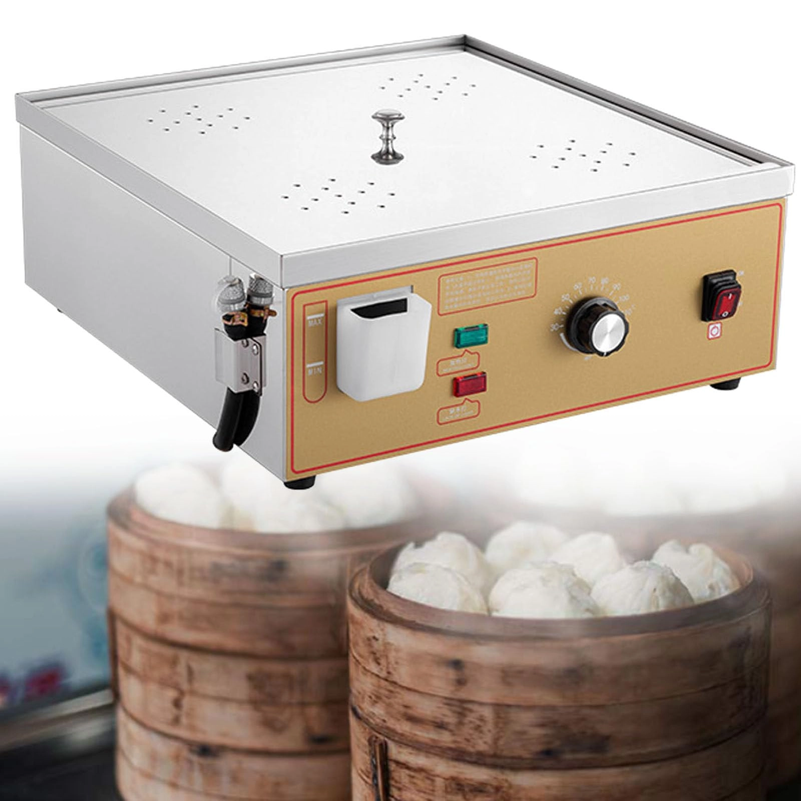 Electric Steamer - 2/4/6-Hole Commercial 30~110°C