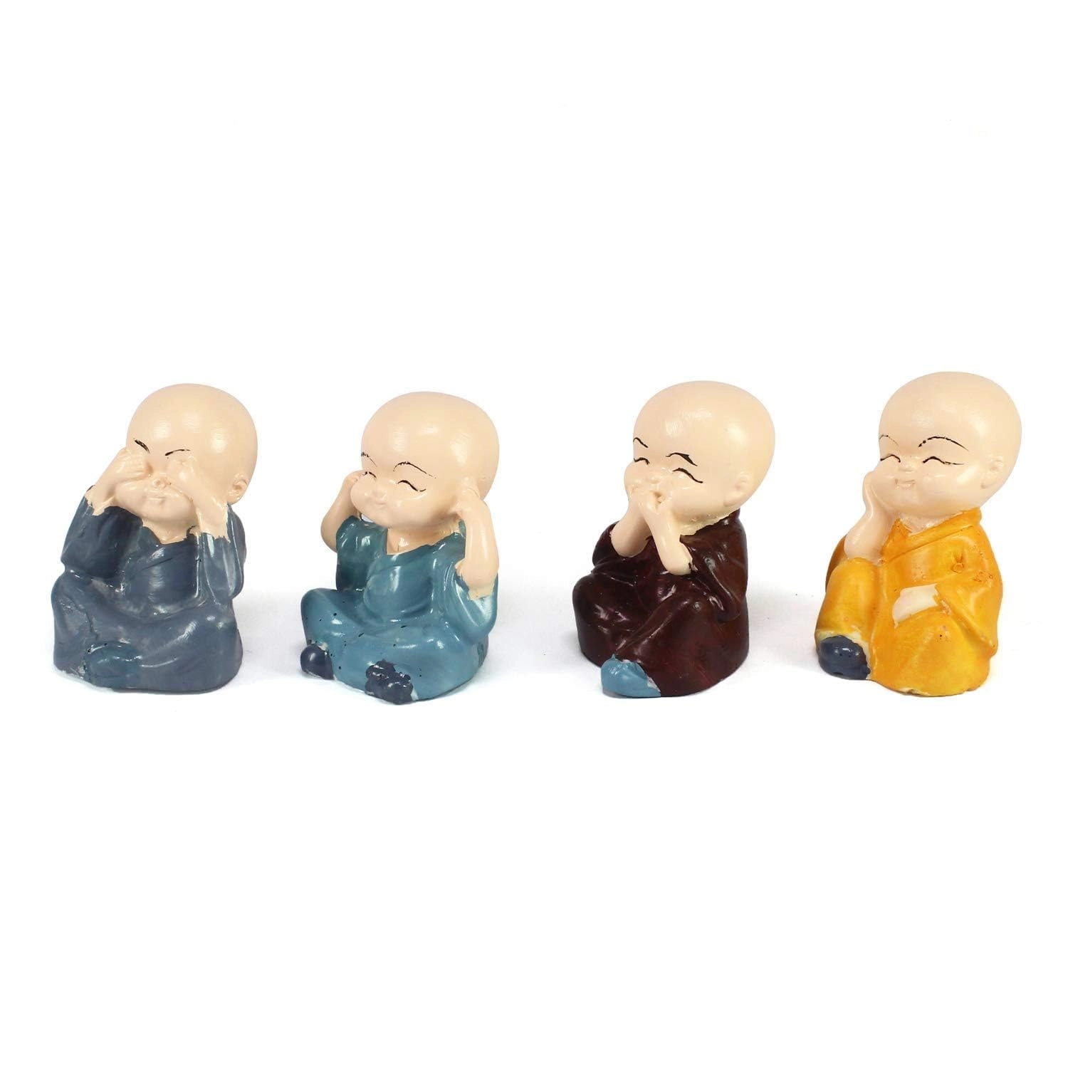 pravia Car Dashboard Accessories - Buddha Monk Multicolour