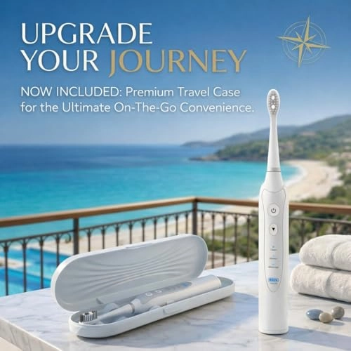 Sonic Toothbrush - 3 Brushing Modes 5 Replacement Heads Inductive Charging