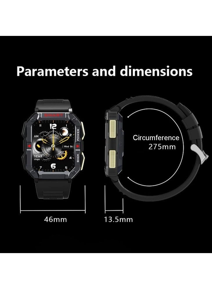 YK01 - 1.83 inch Smart Sports Call Watch Heart Rate Blood Pressure