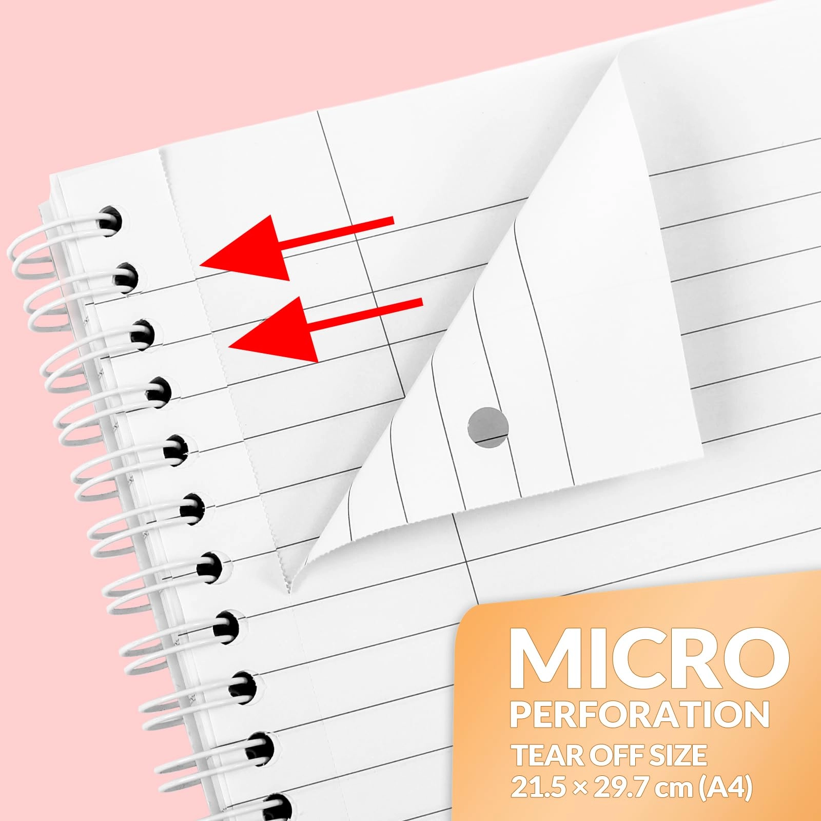 Notebook A4 Spiral - Lined 100 Sheets