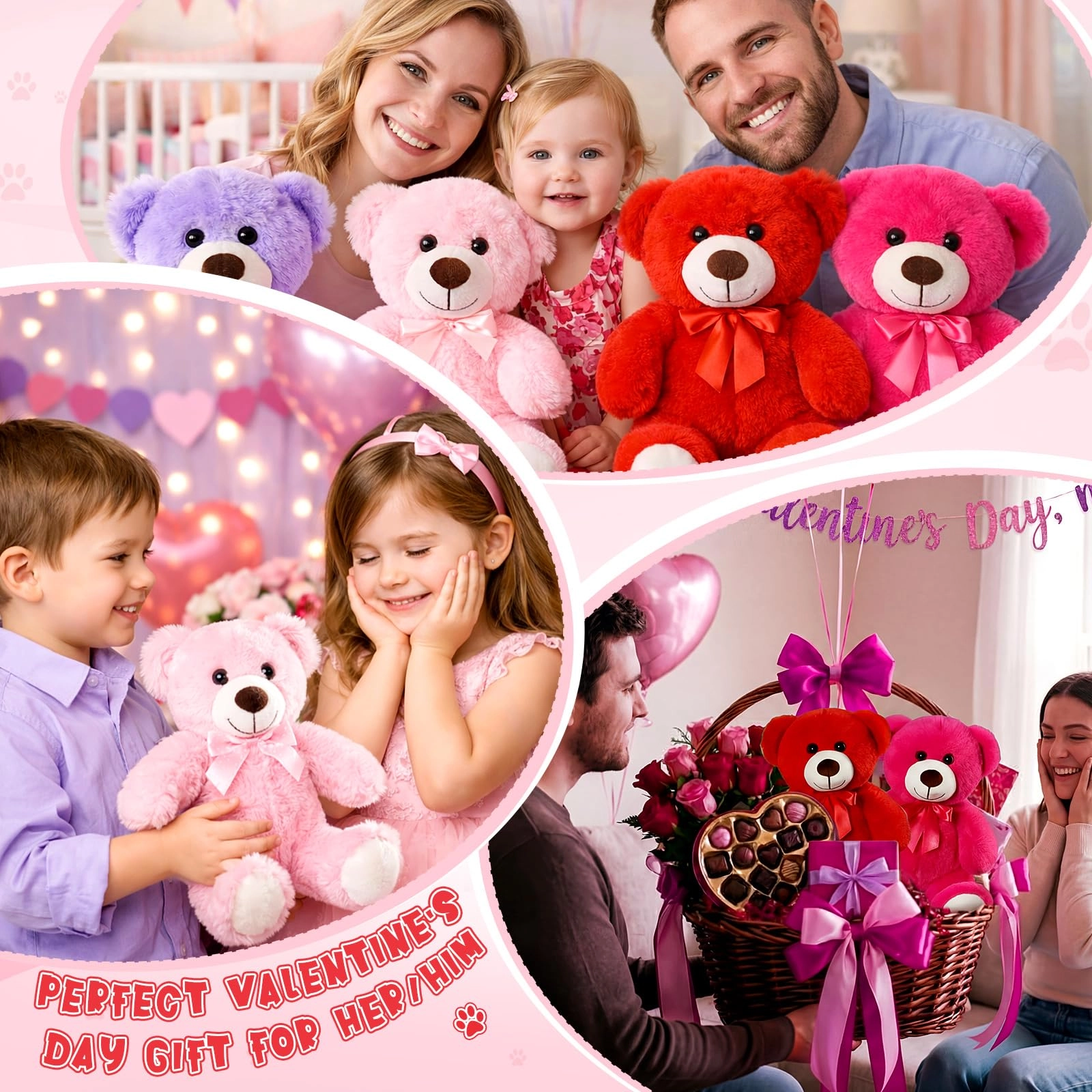 Teddy Bears - 35 cm 4 Pack