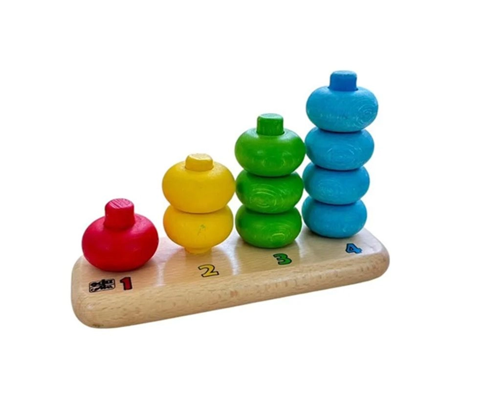 Edu Fun Tower Stacking Rings - Suitable for 2 years and above 10 Pcs