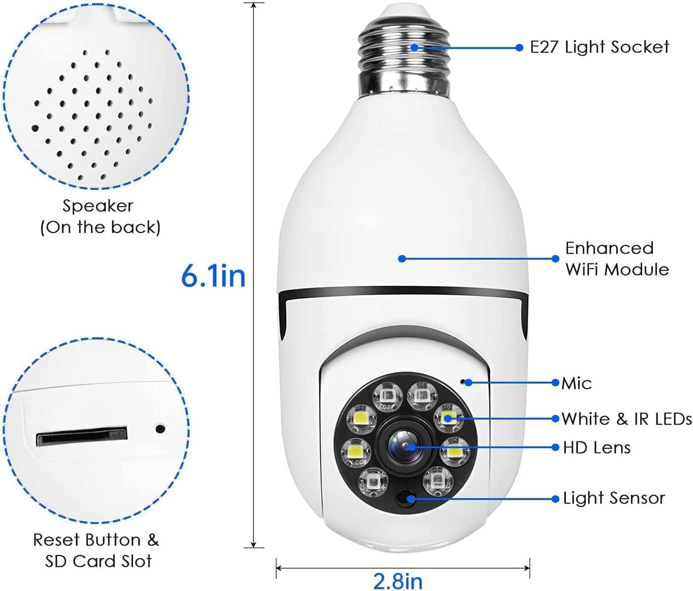 Light Bulb Camera - 1080P Pack