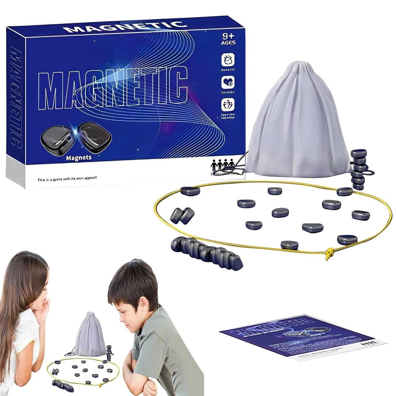 FestiKit Magnetic Chess Game - Portable Chess Board 20 Pieces