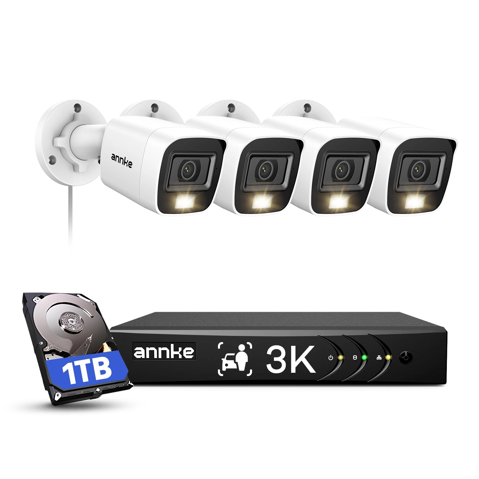 3K Lite Surveillance DVR - 4x 8CH 3K