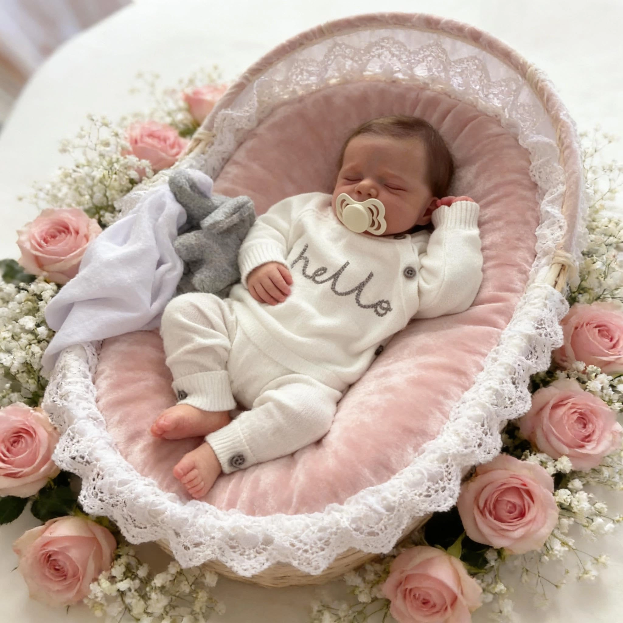 Reborn Baby Doll - 18 Inch Silicone Girl Sleeping Ages 3+