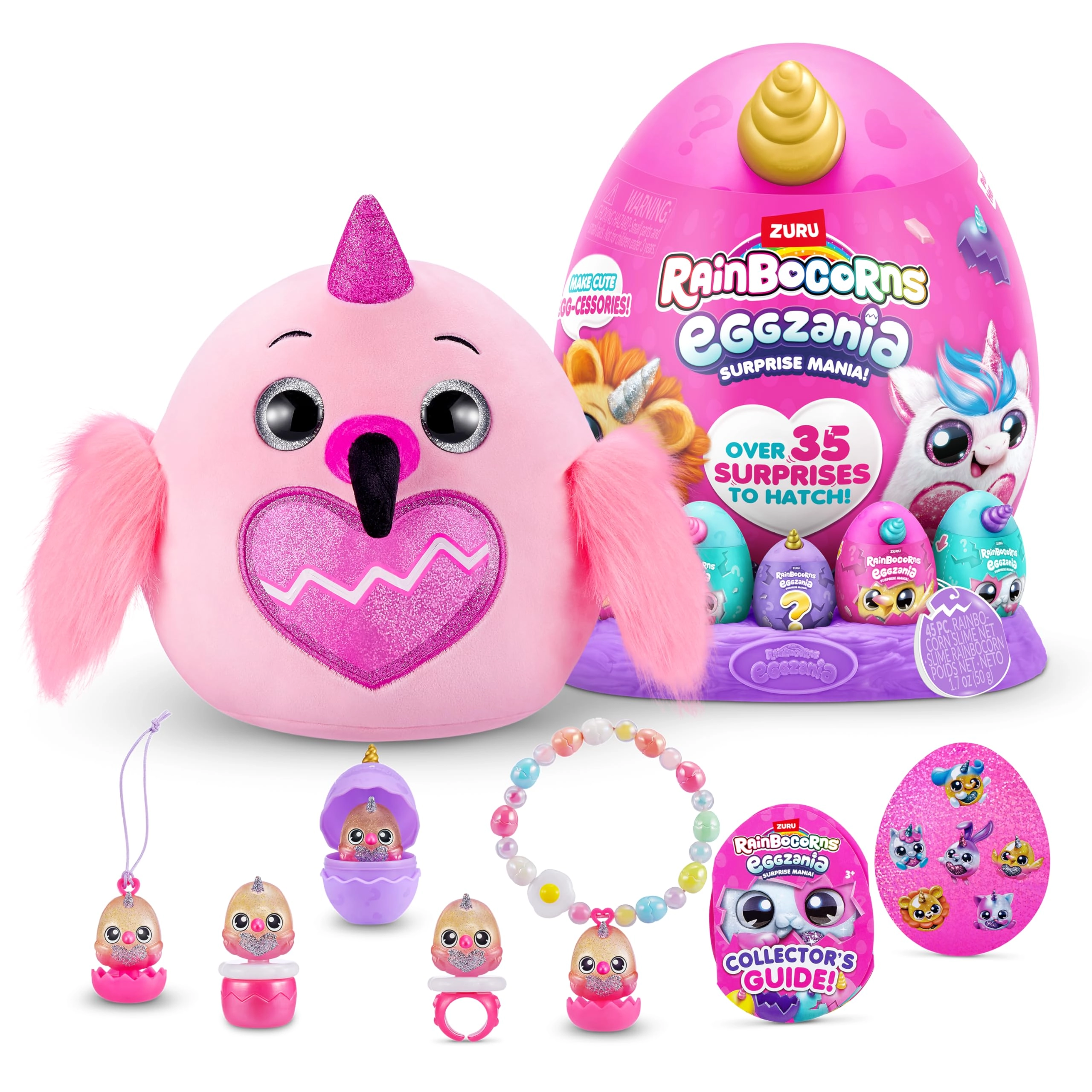 ZURU Daffy the Flamingo Eggzania Surprise Mania 28 cm Plush