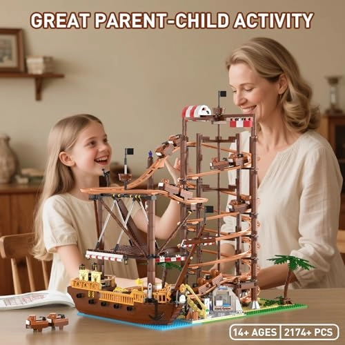 Roller Coaster and Pirate Ship Construction Set (11013) - Amusement Park