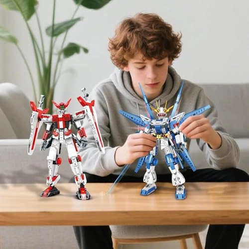 Mech Building Blocks Set - 913 Pieces Dual Mech